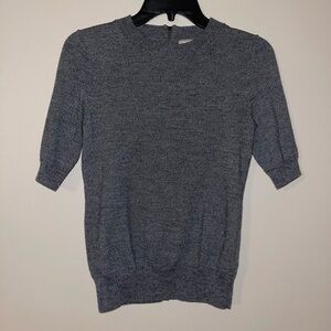 Banana Republic Elbow Sleeve Sweater Gray Extra Fine Merino Wool Blend